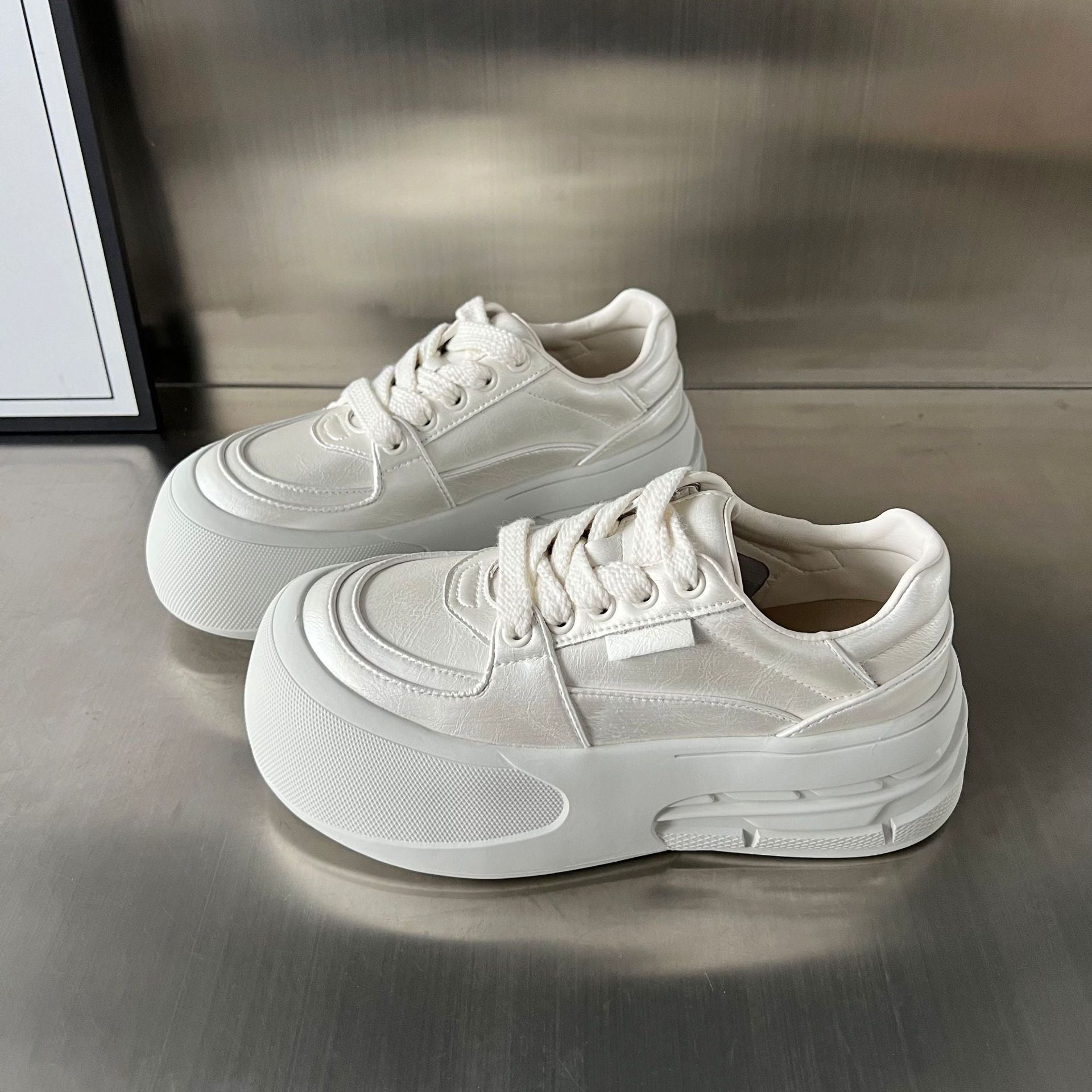 Damen modische Sneakers mit extragroßer Plateausohle und atmungsaktiver Mesh-Oberfläche R&B