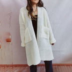 R&B | Lange Strickjacke mit Taschen Chunky Strick Weiche und Lässige Silhouette