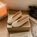 Damen Komfortable Slip-On Ballerinas mit modischem Flechtmuster