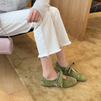 Damen Mokassins mit elegantem Knoten-Design und hochwertiger Wildleder-Oberfläche