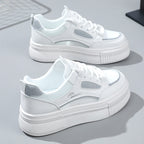 Damen modische Plateausneaker mit atmungsaktiver Oberflächenstruktur R&B