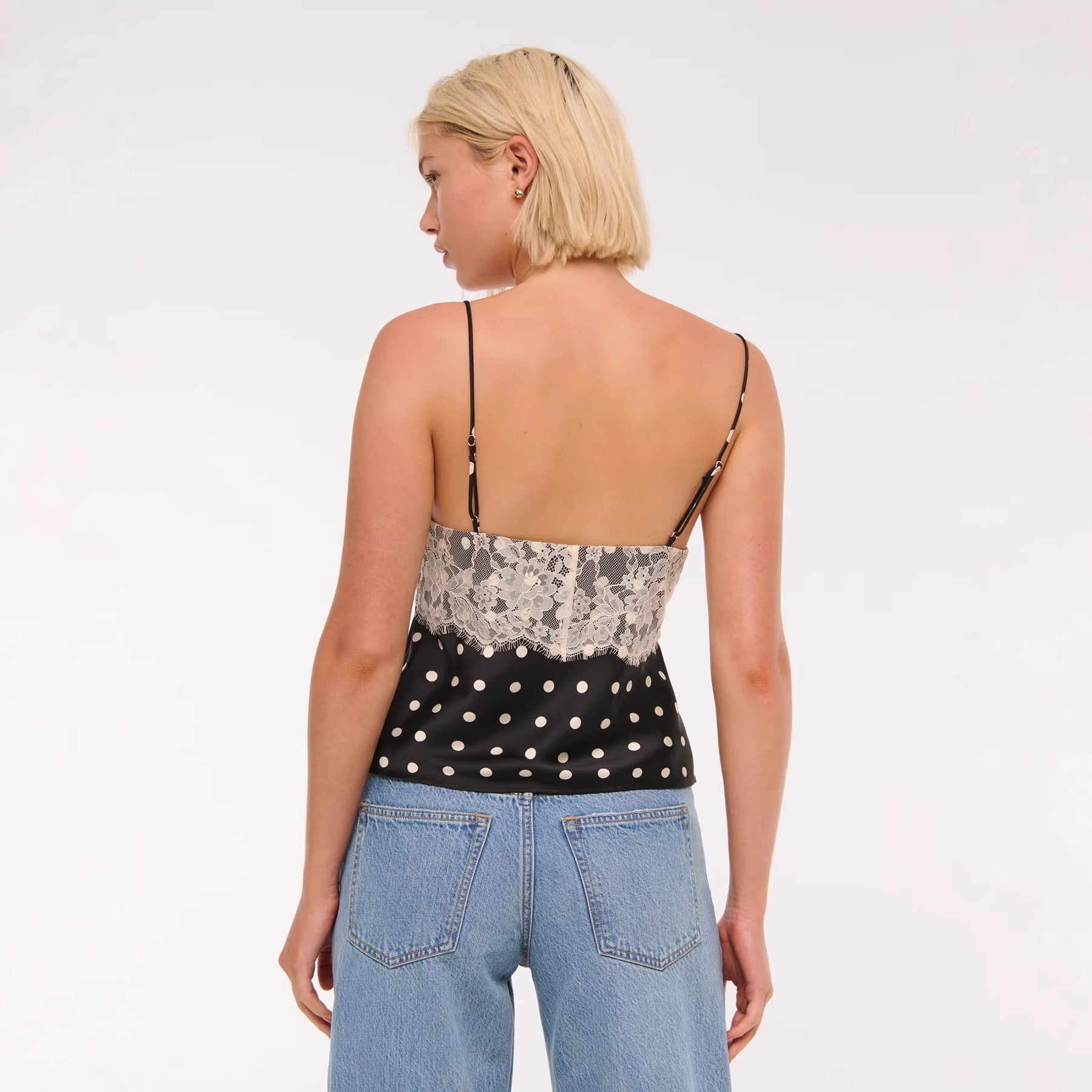 Damen Elegantes Negligé mit Spitzenakzenten R&B