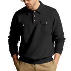 Herren Freizeit-Pullover mit praktischen Brusttaschen und modernem Stehkragen R&B