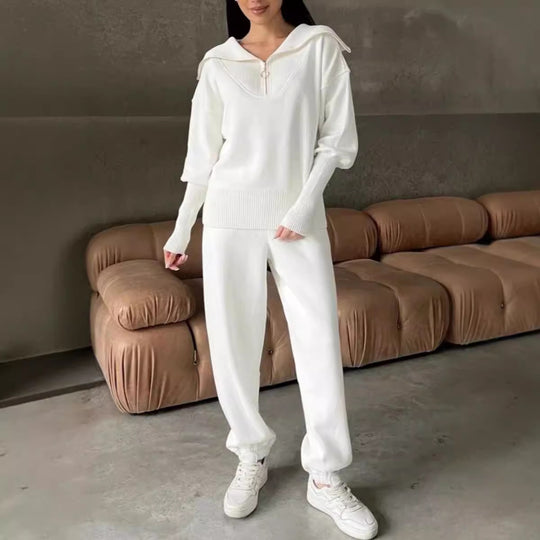 Damen Bequemes Loungewear-Set mit Hoodie und elastischem Bund R&B