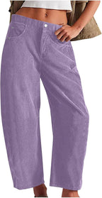 Damen Bequeme und stylische Palazzo-Hosen mit seitlichen Taschen R&B