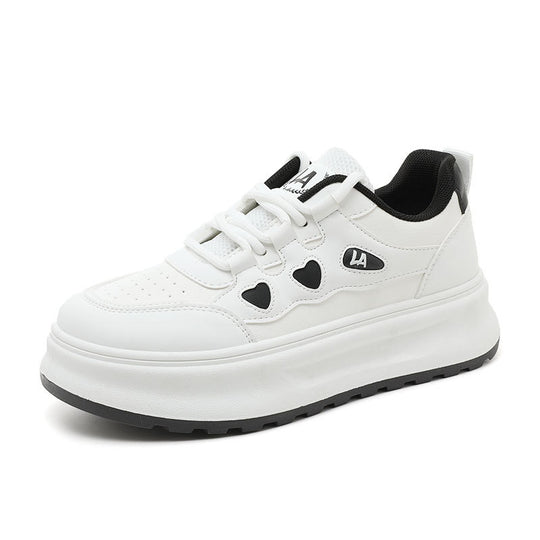 Damen modische Sneakers mit Herz-Applikationen und dämpfender Laufsohle R&B