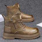 Damen modische Stiefeletten mit robustem Profil und Reißverschluss R&B