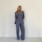 Damen Blazer mit Taillengürtel und schickem Revers R&B