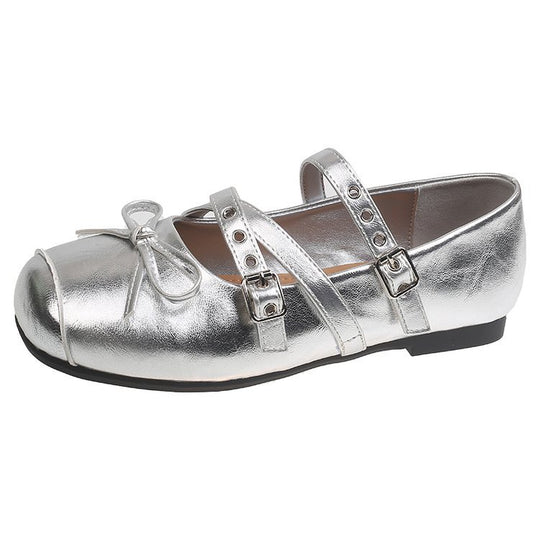 Damen Ballerina-Pumps mit dekorativen Riemchen und komfortablem Fußbett R&B