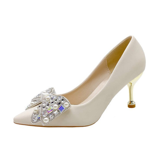 Damen elegante Pumps mit dekorativem Strass-Detail R&B