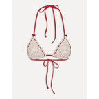 Damen Triangel-Bikini mit verspieltem Punkte-Design und verstellbaren BindR&Bändern R&B