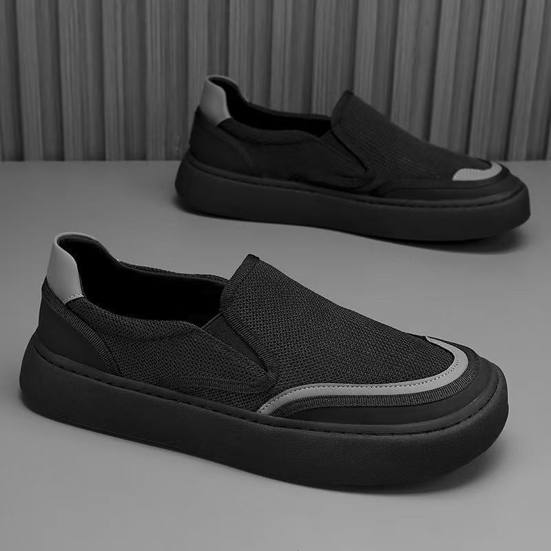 Damen Slip-On Sneakers mit atmungsaktiver Mesh-Oberfläche und gepolsterter Sohle R&B
