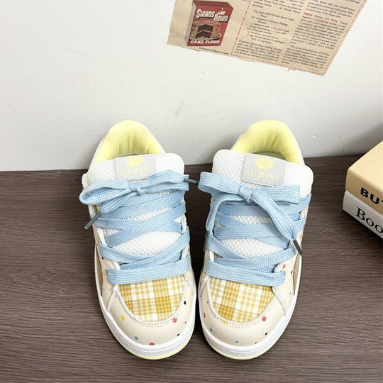 Damen Sportliche Sneakers mit innovativem Plaid-Design R&B