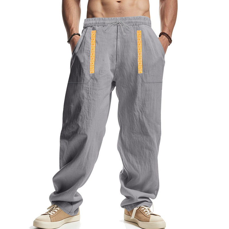 Herren lässige Cargo-Hose mit funktionalen Taschen und elastischem Bund R&B