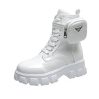 Damen Fashion Stiefel mit praktischer Taschen-Option und auffälliger Sohle R&B