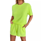 Damen bequeme Sport Shorts mit strukturiertem Oberteil R&B