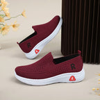 Damen Atmungsaktive Slip-On Freizeitschuhe mit rutschfester Sohle