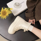 Damen hohe Sneakers mit Plateau-Sohle und elegantem Schnürsystem R&B