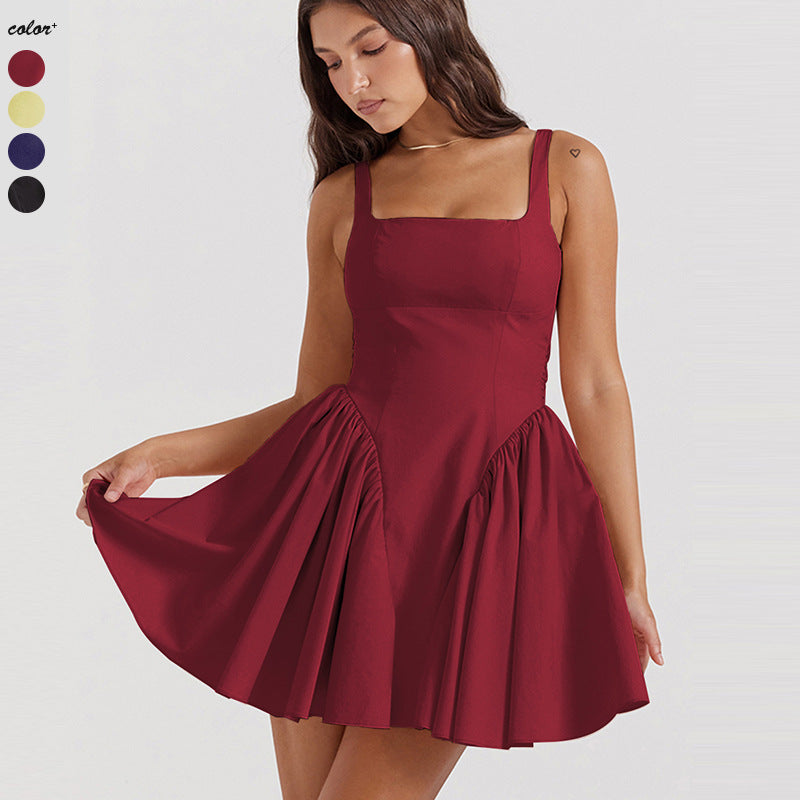 Damen Kurzkleid mit schmeichelndem Schnitt und voluminösem Rock R&B