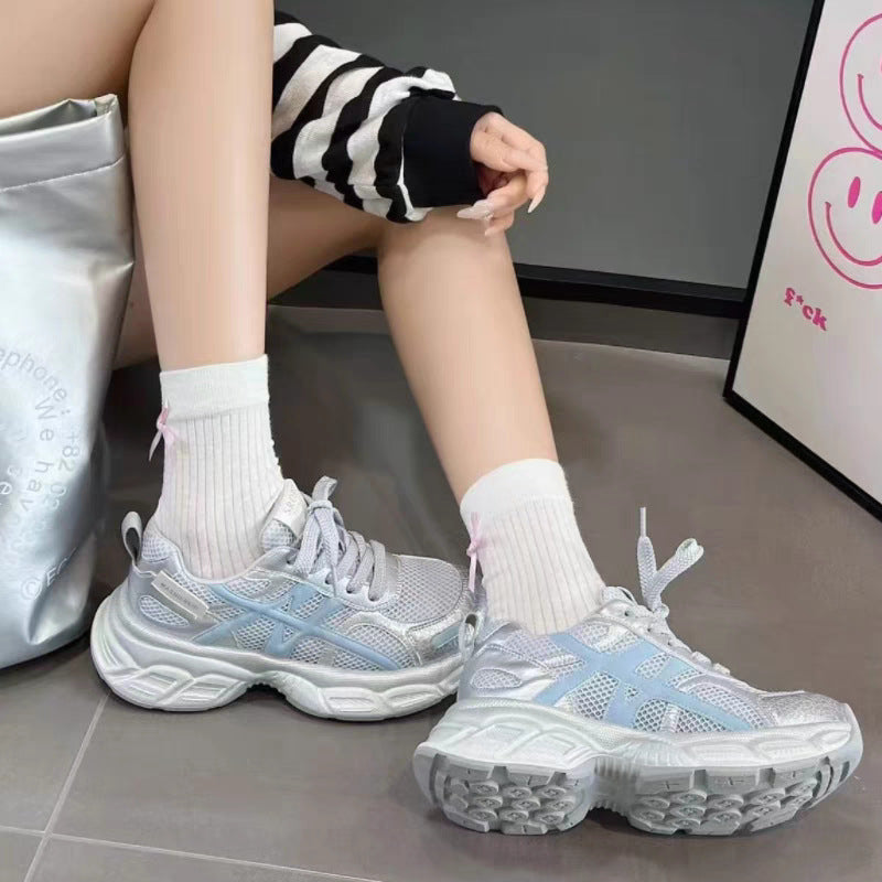 Damen Sportliche Casual Sneakers mit atmungsaktivem Obermaterial und dämpfender Sohle R&B