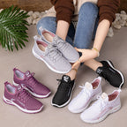 Damen Sportliche Sneaker mit elastischem Strickoberteil und dämpfender Sohle R&B