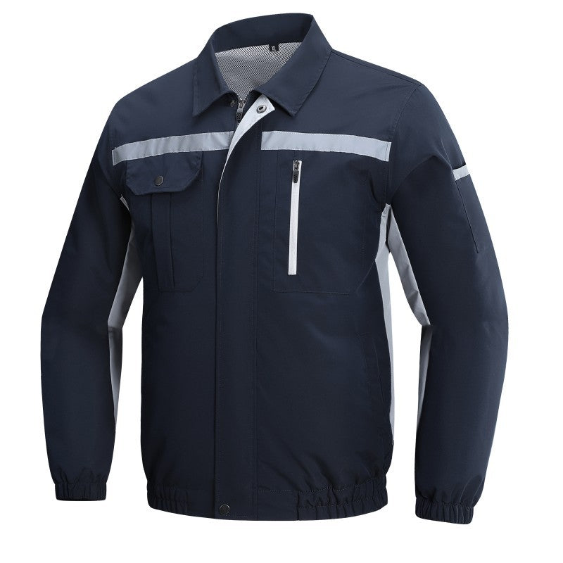 Herren nan atmungsaktive Arbeitsjacke mit integrierten Rückenlüftern und reflektierenden Streifen R&B