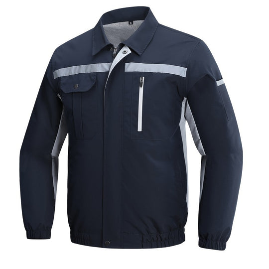Herren nan atmungsaktive Arbeitsjacke mit integrierten Rückenlüftern und reflektierenden Streifen R&B