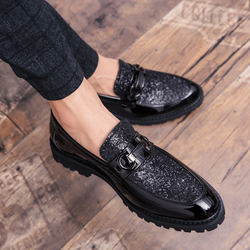 Damen Elegante Mokassins mit glitzerndem Obermaterial R&B