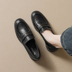 Damen elegante Mokassin-Schuhe mit modischer Nietenverzierung