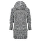 Damen Strickjacke mit Kapuze und seitlichen Taschen