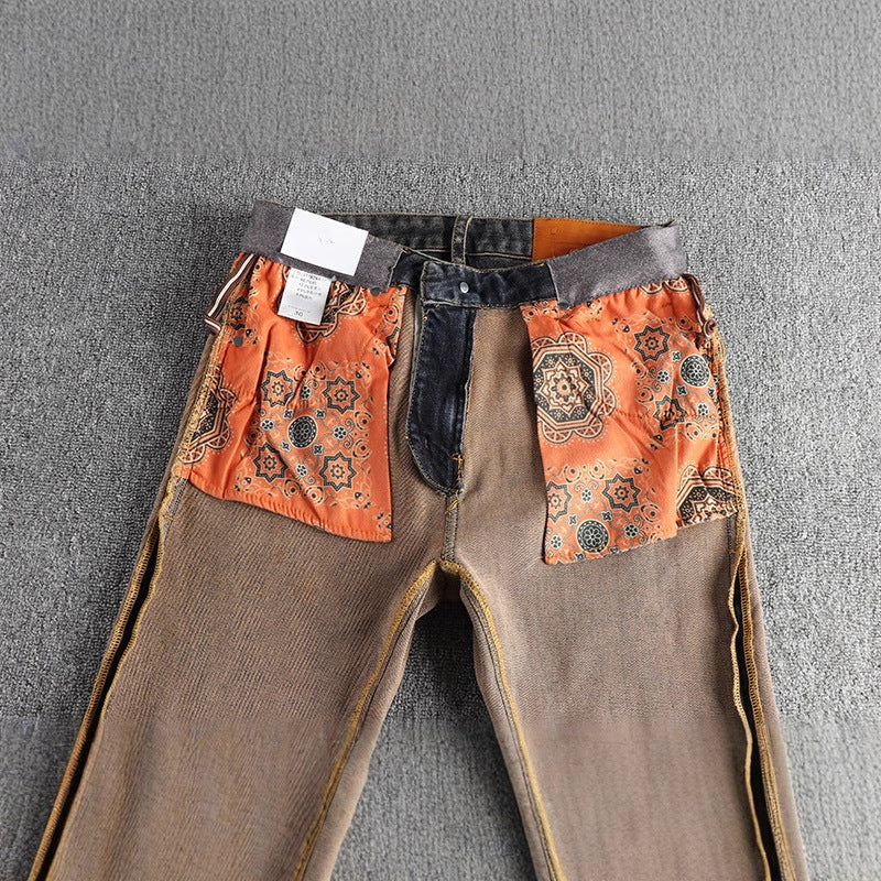 Herren Slim-Fit Jeans mit lässigem Used-Look R&B