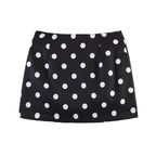 Damen Minirock mit trendigem Punkte-Design und elastischem Bund R&B