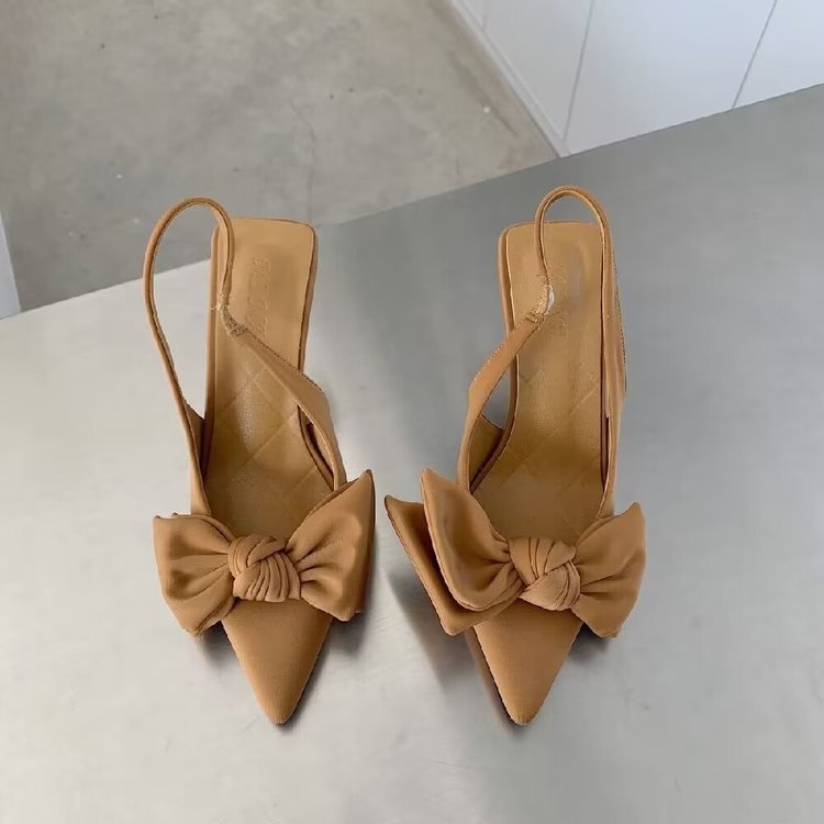 Damen Slingback-Pumps mit dekorativem Schleifen-Detail R&B