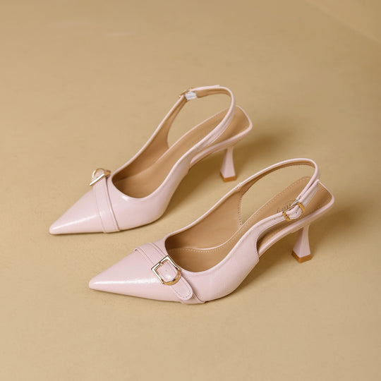 Damen Slingback-Pumps mit verstellbarem Riemen und eleganter Schnallenapplikation R&B