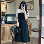 Damen Hemdblusenkleid mit tailliertem Schnitt und Knopf-Details