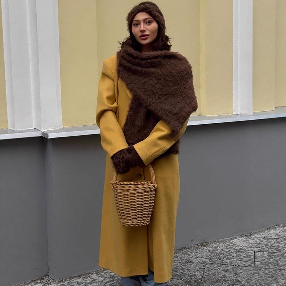Damen Oversized Wollmantel mit stilvollem Schnitt R&B