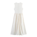 Damen Midi-Kleid mit elegantem Schnitt und fließendem Rock R&B