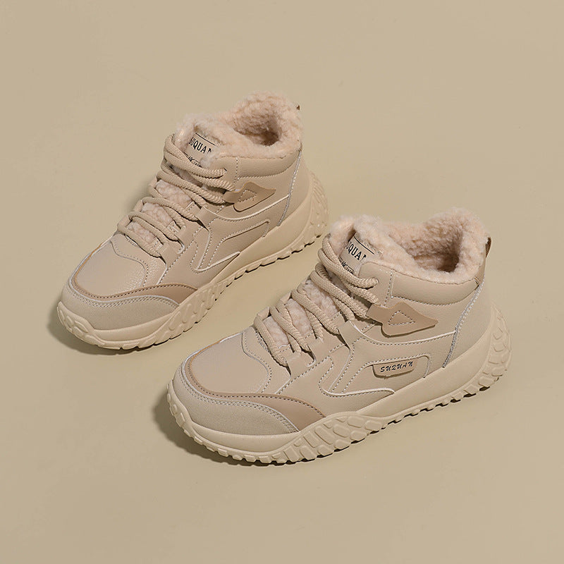Damen Winterliche High-Top Sneakers mit weichem Innenfutter und rutschfester Sohle R&B