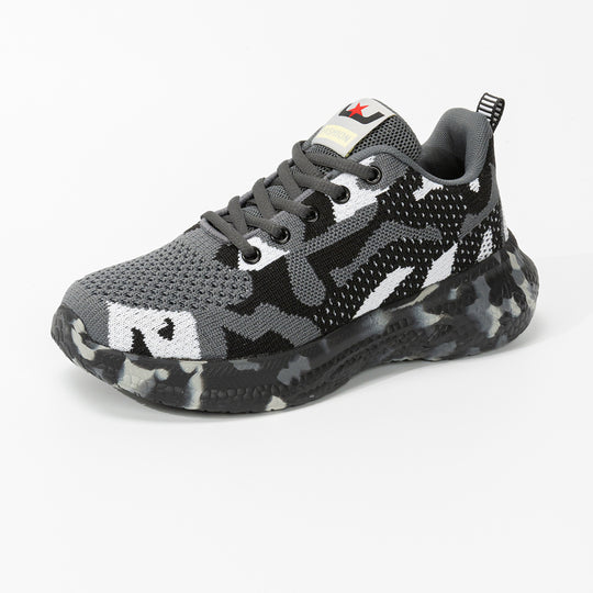 Unisex nan Camouflage-Strick-Sneaker mit geformter Dämpfungs-Zwischensohle und profiliertem Laufsohlen-Design R&B