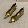 Damen spitze Ballerinas mit dekorativem Metallic-Detail R&B