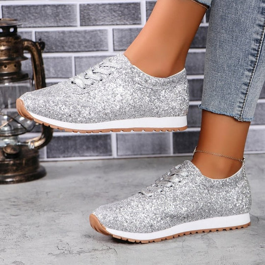 Damen Glitzernde Sportsneaker mit rutschfester Sohle R&B