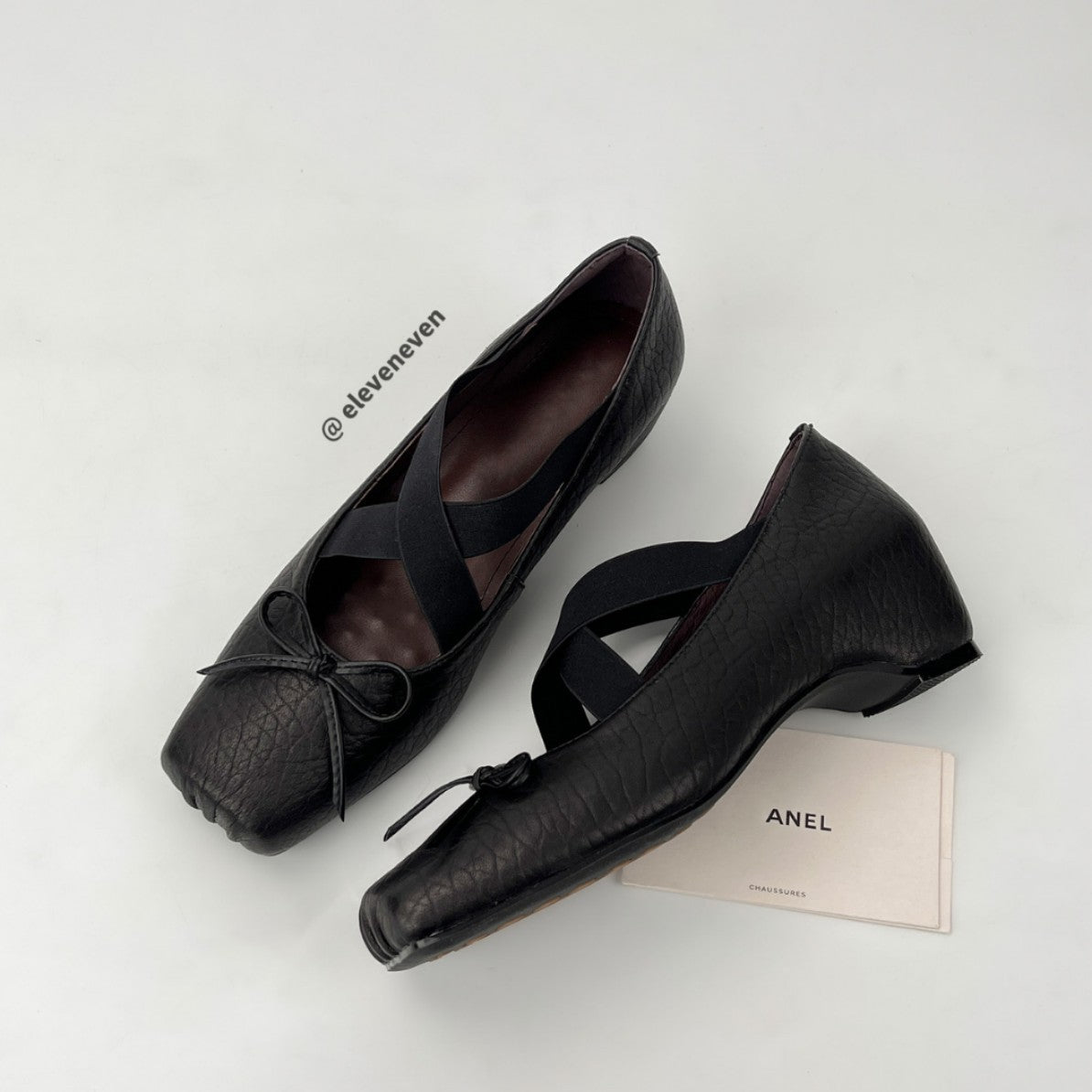 Damen Ballerina-Schuhe mit raffiniertem Cross-Over-Riemen und weichem Leder