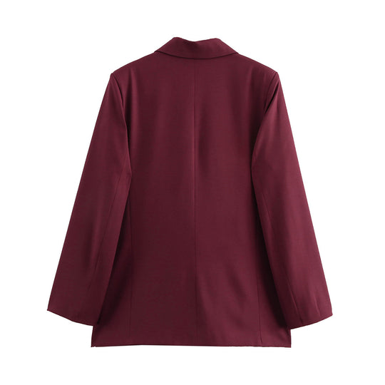 Damen Modische Doppelreiher-Blazerjacke R&B