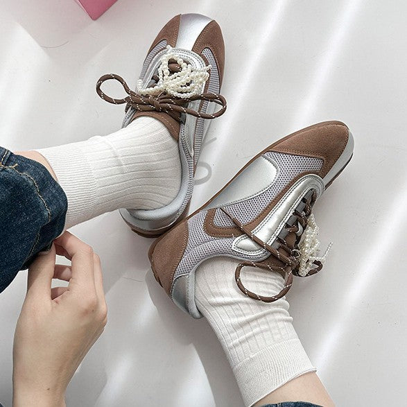Damen Sportliche Freizeitschuhe mit atmungsaktivem Obermaterial und trendigem Schnürsystem R&B