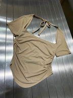Damen Stretchbluse mit dekorativem Rückenausschnitt R&B