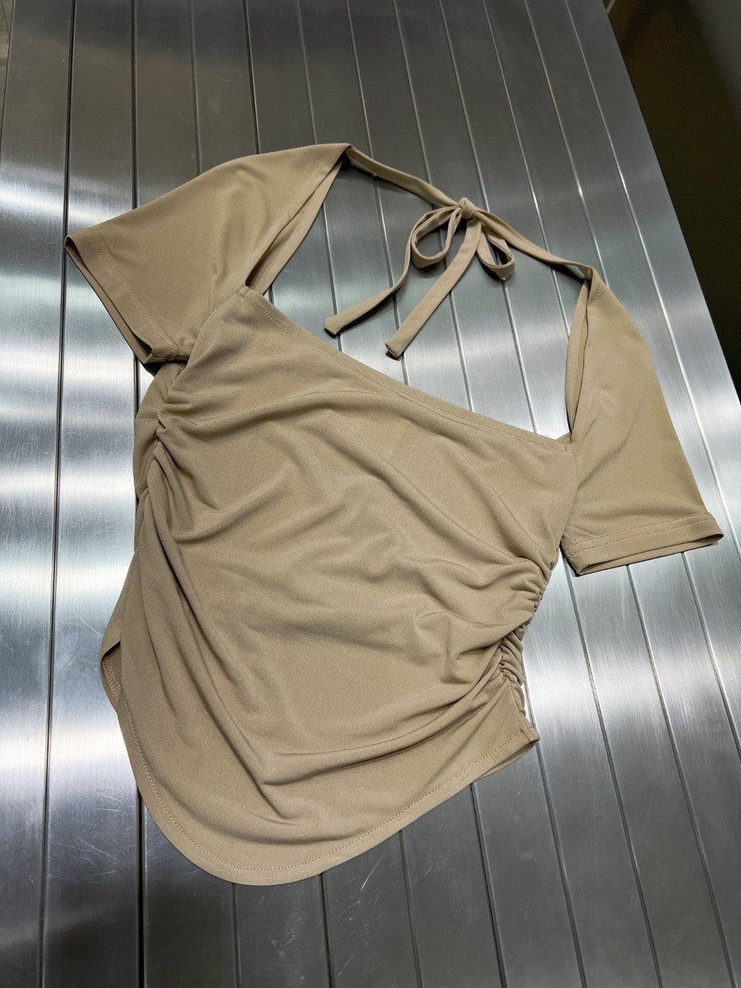 Damen Stretchbluse mit dekorativem Rückenausschnitt R&B