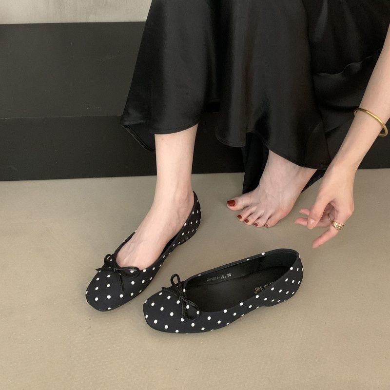 Damen Ballerinas mit verspielt gepunktetem Design und zarter Schleifenverzierung R&B