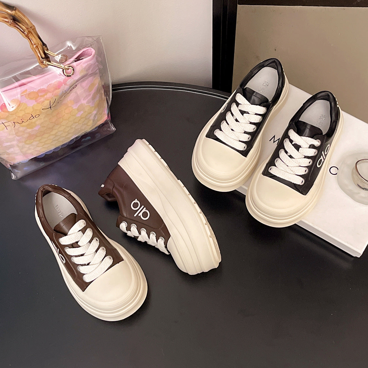 Damen Plattform Sneaker mit großzügiger Sohle und atmungsaktivem Obermaterial R&B