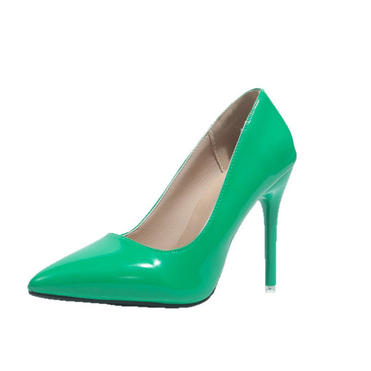 Damen spitze High Heel Pumps mit glänzendem Finish R&B