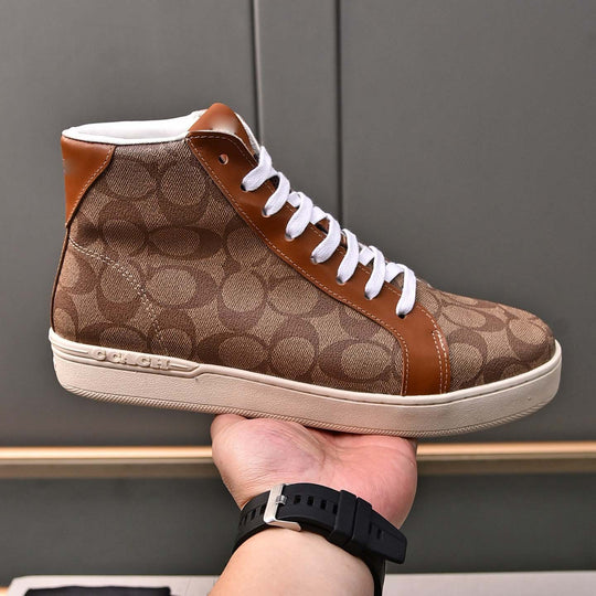 Damen Sportliche High-Top Sneakers mit modischem Oberflächendesign R&B